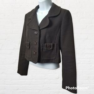 Banana Republic brown waist length linen/cotton brown jacket - size 2